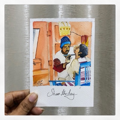 Miniature painting from the Life in Miniature series