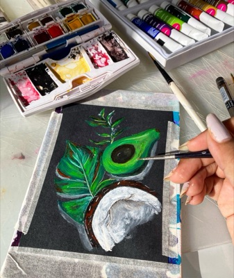 Miniature painting from the Life in Miniature series