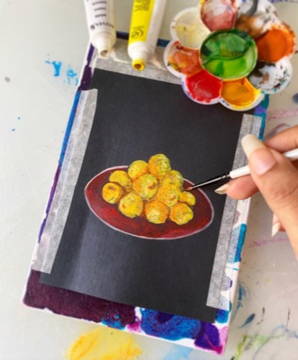 Miniature painting from the Life in Miniature series