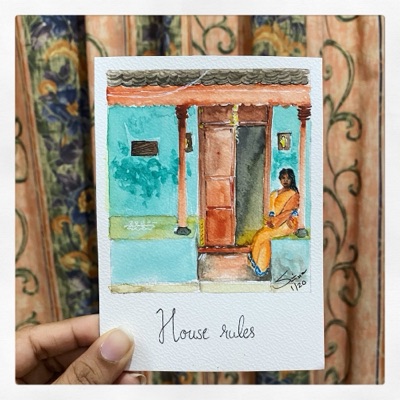 Miniature painting from the Life in Miniature series