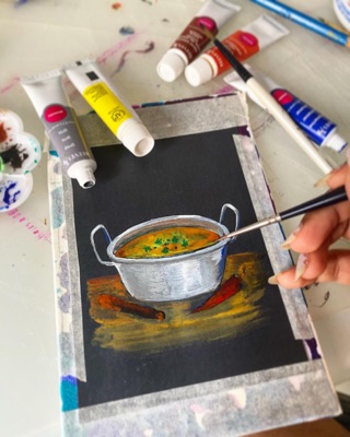 Miniature painting from the Life in Miniature series