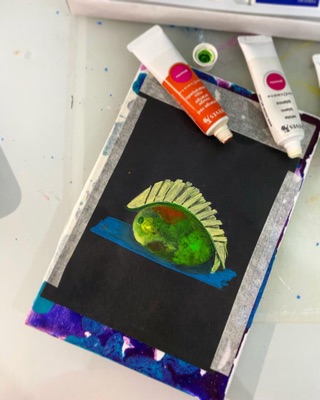 Miniature painting from the Life in Miniature series