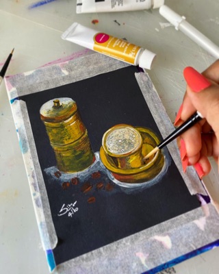 Miniature painting from the Life in Miniature series