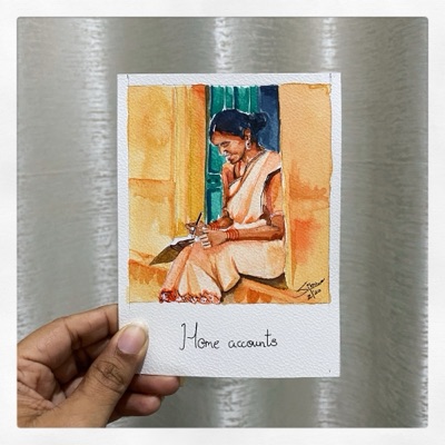 Miniature painting from the Life in Miniature series