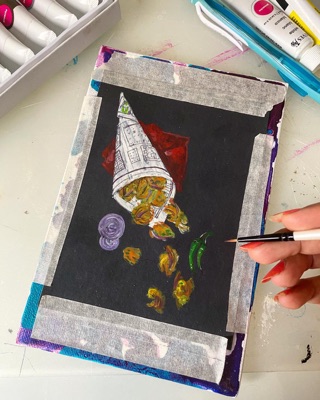 Miniature painting from the Life in Miniature series