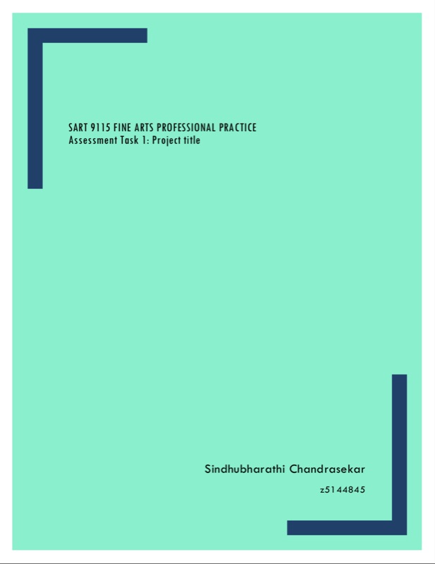 Cover of the Grant application document